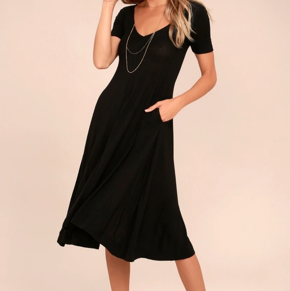 Lulu's Midi Swing Dress - Picture 1 of 4